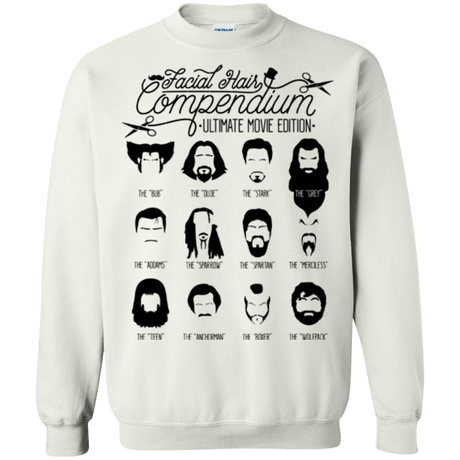 Sweatshirts White / Small The Movie Facial Hair Compendium Crewneck Sweatshirt