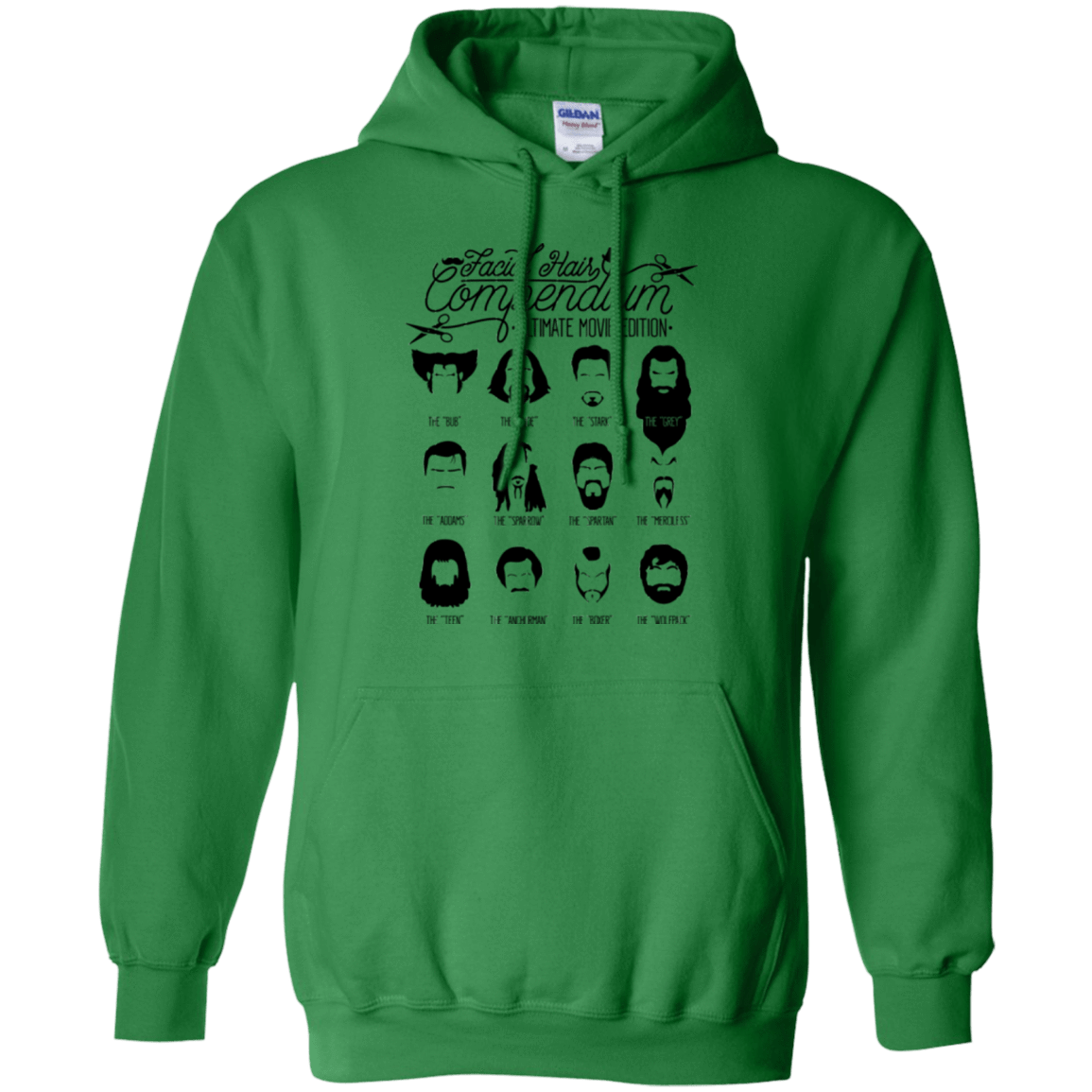 Sweatshirts Irish Green / Small The Movie Facial Hair Compendium Pullover Hoodie