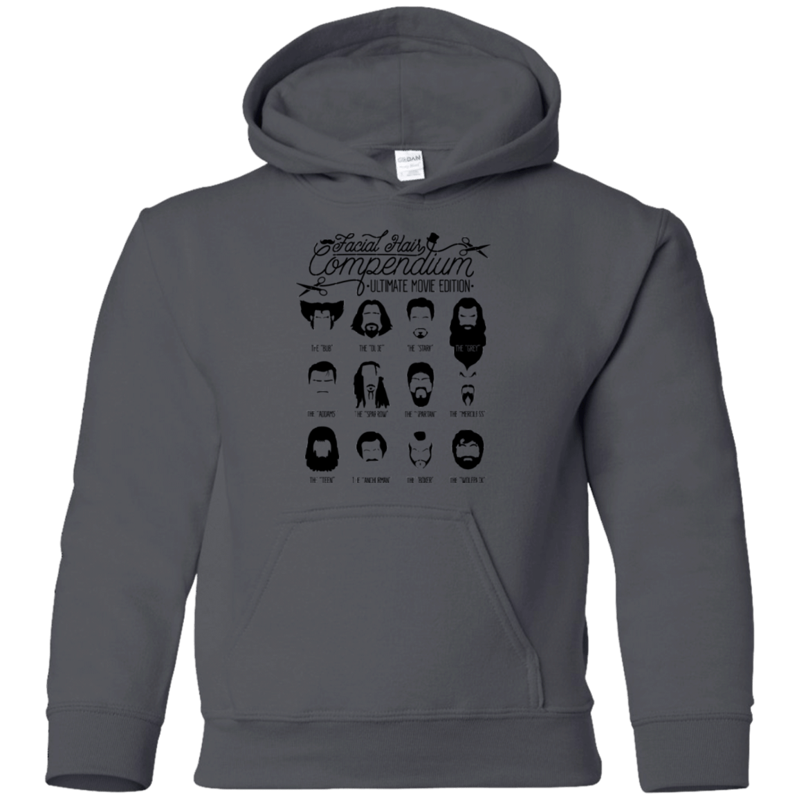 Sweatshirts Charcoal / YS The Movie Facial Hair Compendium Youth Hoodie