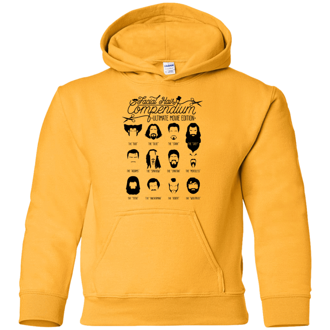 Sweatshirts Gold / YS The Movie Facial Hair Compendium Youth Hoodie