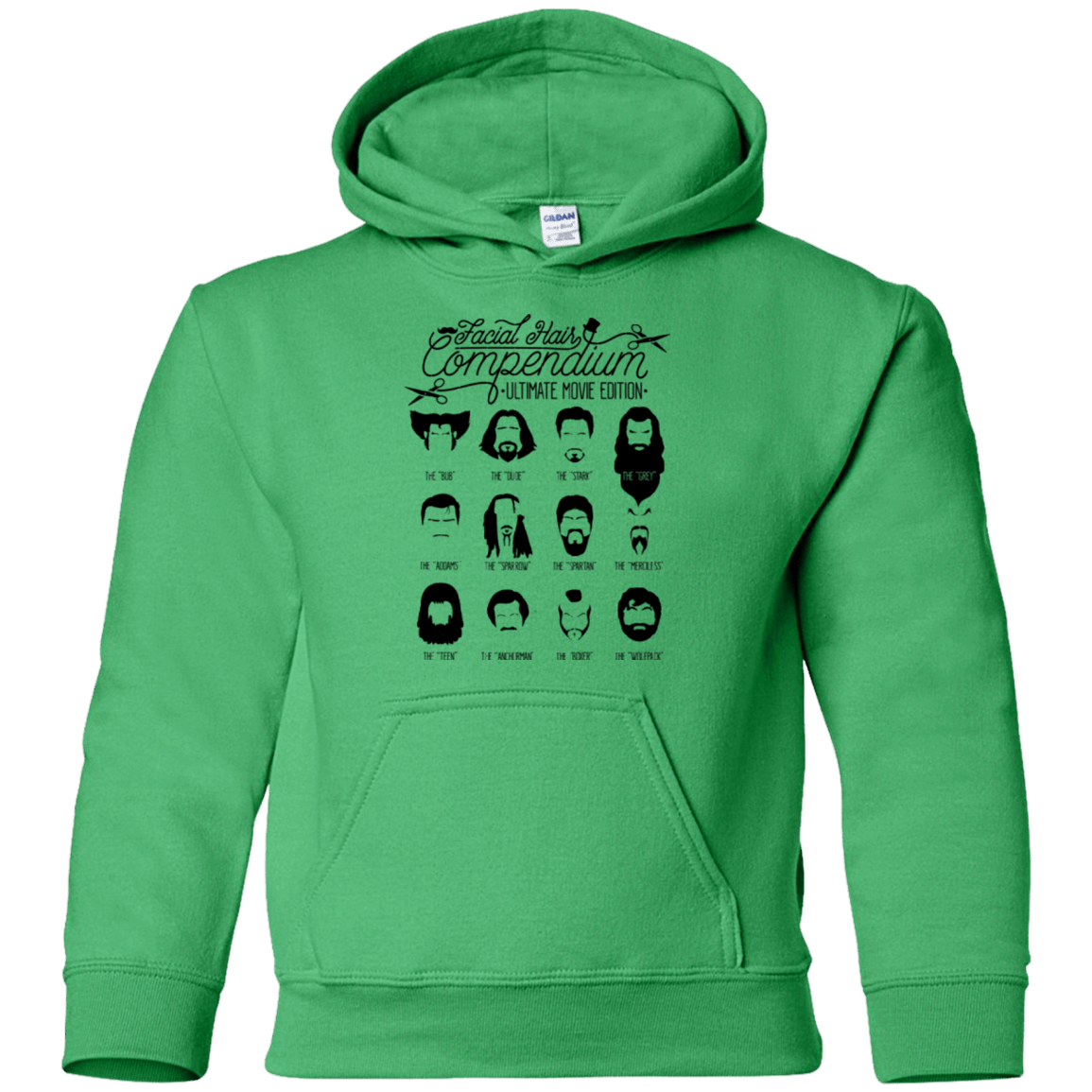 Sweatshirts Irish Green / YS The Movie Facial Hair Compendium Youth Hoodie