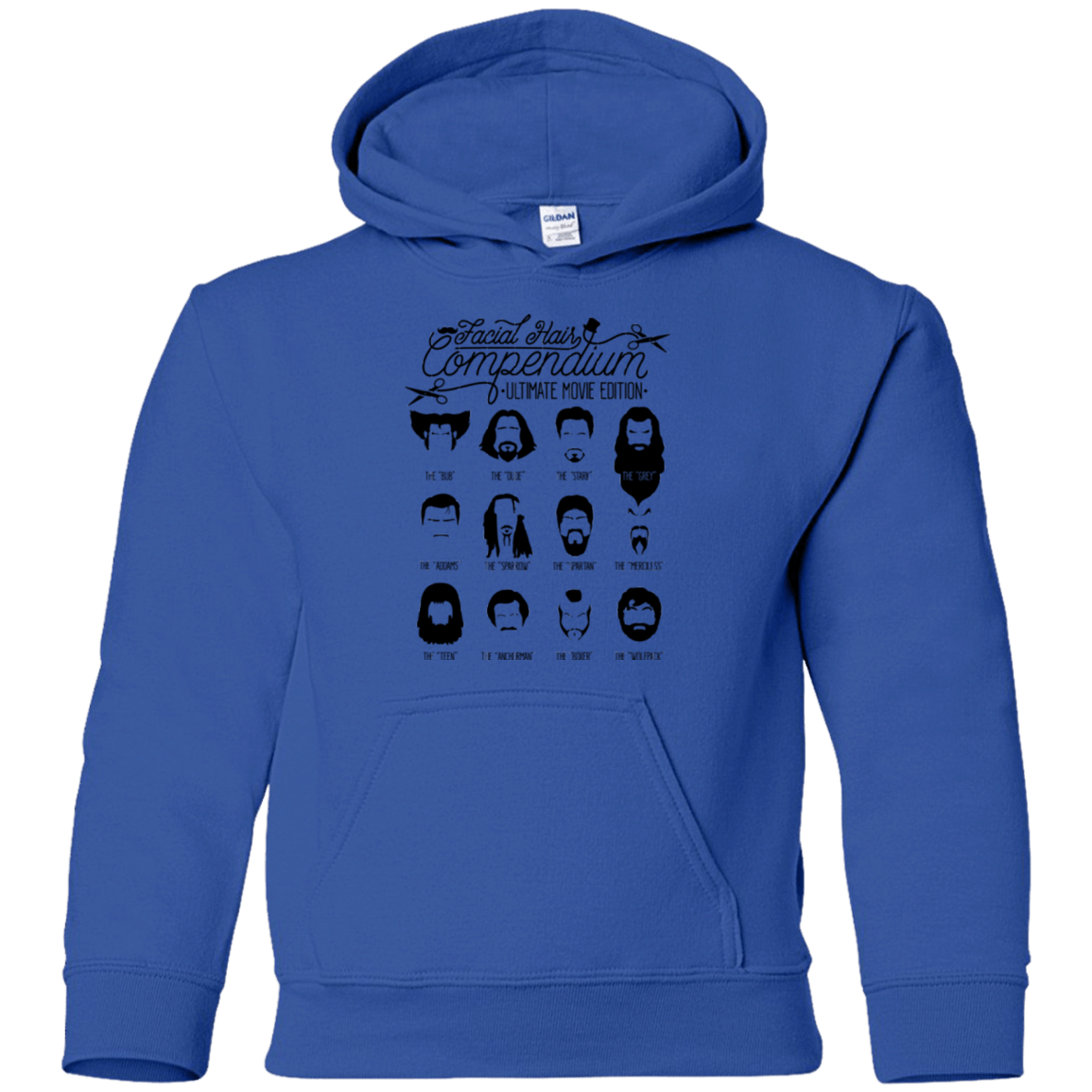 Sweatshirts Royal / YS The Movie Facial Hair Compendium Youth Hoodie