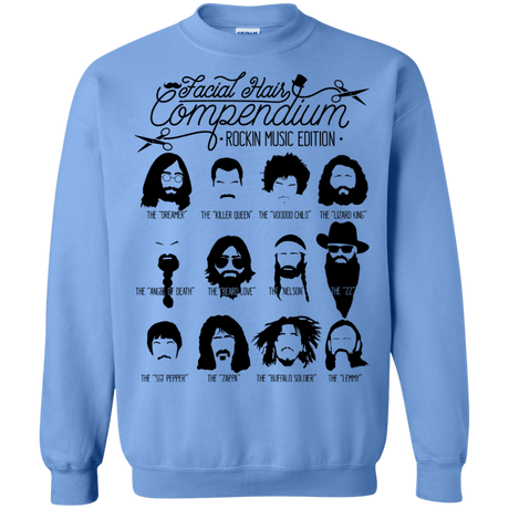 Sweatshirts Carolina Blue / S The Music Facial Hair Compendium Crewneck Sweatshirt