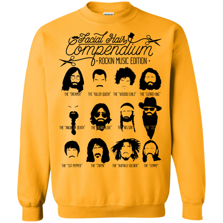 Sweatshirts Gold / S The Music Facial Hair Compendium Crewneck Sweatshirt