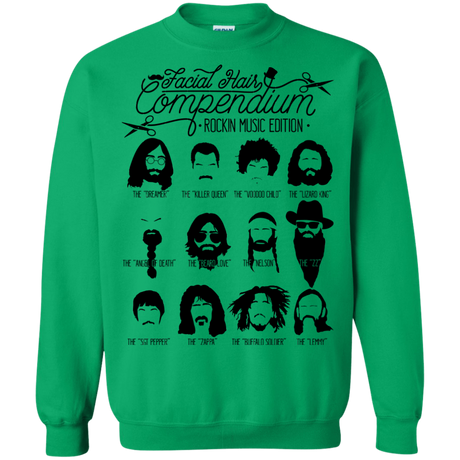 Sweatshirts Irish Green / S The Music Facial Hair Compendium Crewneck Sweatshirt