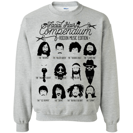 Sweatshirts Sport Grey / S The Music Facial Hair Compendium Crewneck Sweatshirt