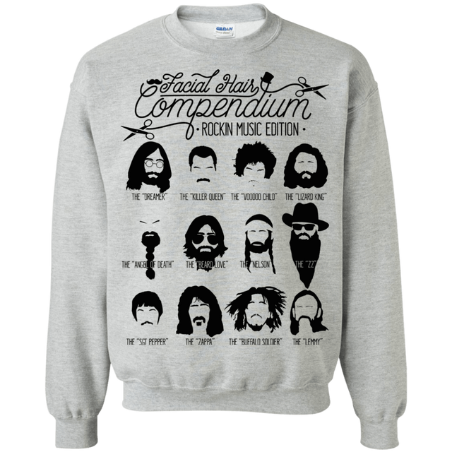 Sweatshirts Sport Grey / S The Music Facial Hair Compendium Crewneck Sweatshirt