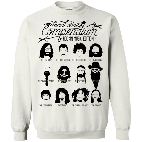Sweatshirts White / S The Music Facial Hair Compendium Crewneck Sweatshirt