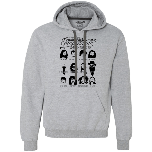 Sweatshirts Sport Grey / S The Music Facial Hair Compendium Premium Fleece Hoodie