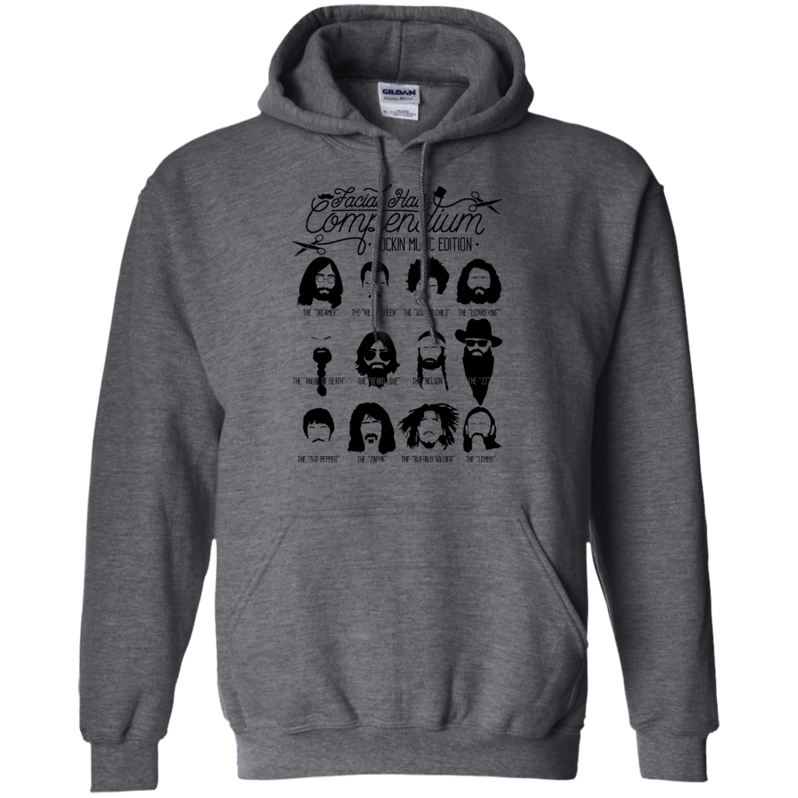 Sweatshirts The Music Facial Hair Compendium Pullover Hoodie