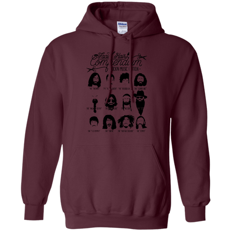 Sweatshirts Maroon / S The Music Facial Hair Compendium Pullover Hoodie