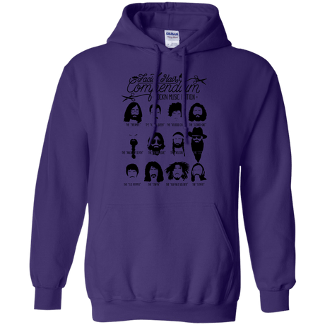Sweatshirts Purple / S The Music Facial Hair Compendium Pullover Hoodie