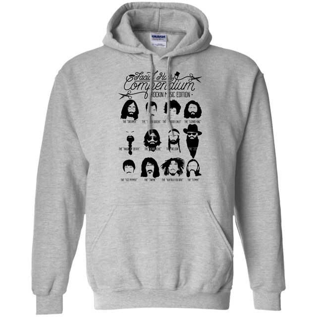 Sweatshirts Sport Grey / S The Music Facial Hair Compendium Pullover Hoodie