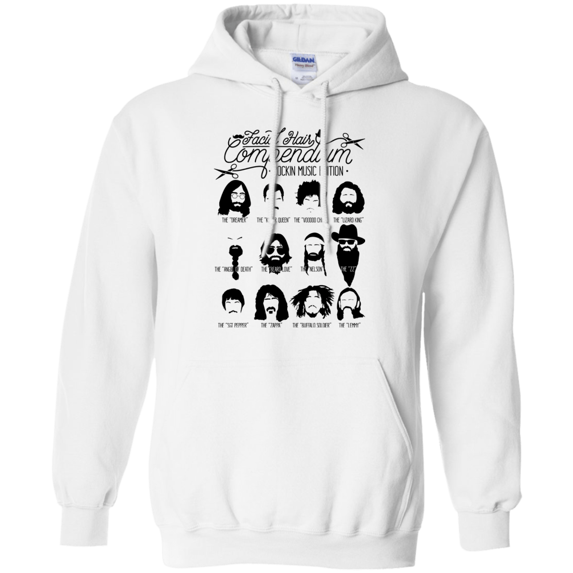 Sweatshirts White / S The Music Facial Hair Compendium Pullover Hoodie