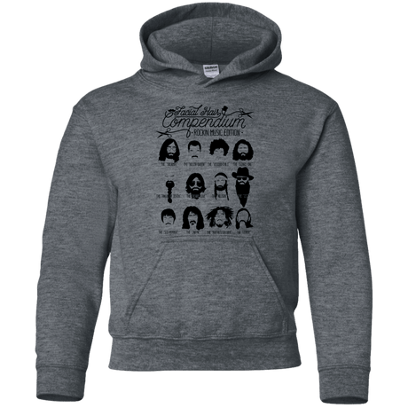 Sweatshirts Dark Heather / YS The Music Facial Hair Compendium Youth Hoodie