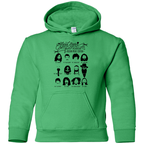Sweatshirts Irish Green / YS The Music Facial Hair Compendium Youth Hoodie