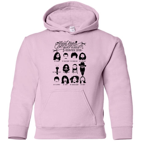 Sweatshirts Light Pink / YS The Music Facial Hair Compendium Youth Hoodie