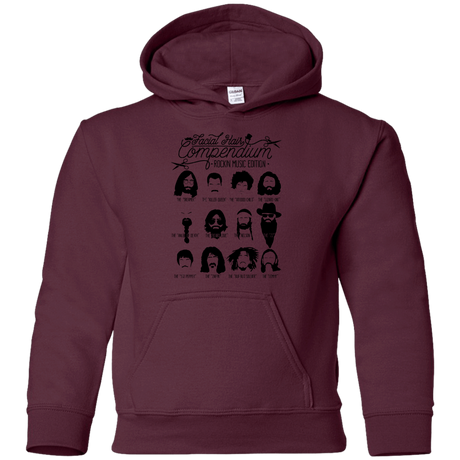 Sweatshirts Maroon / YS The Music Facial Hair Compendium Youth Hoodie
