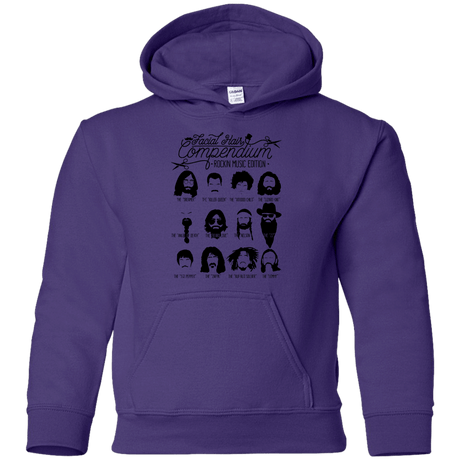 Sweatshirts Purple / YS The Music Facial Hair Compendium Youth Hoodie