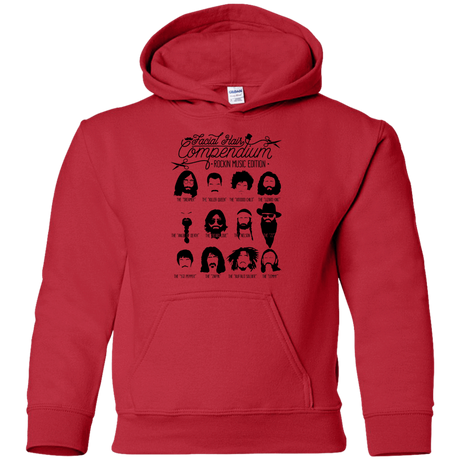 Sweatshirts Red / YS The Music Facial Hair Compendium Youth Hoodie