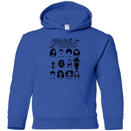 Sweatshirts Royal / YS The Music Facial Hair Compendium Youth Hoodie
