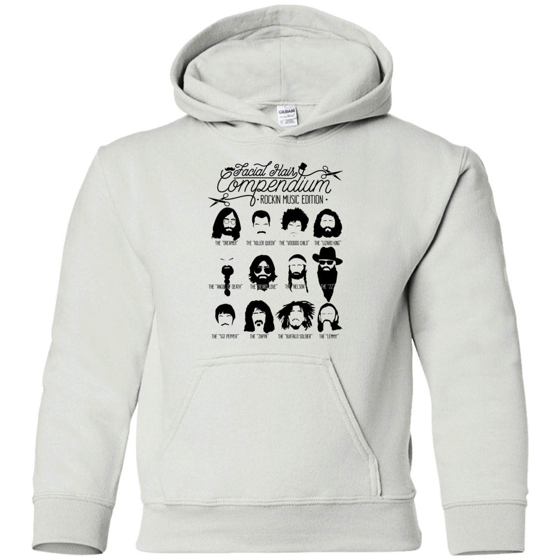 Sweatshirts White / YS The Music Facial Hair Compendium Youth Hoodie