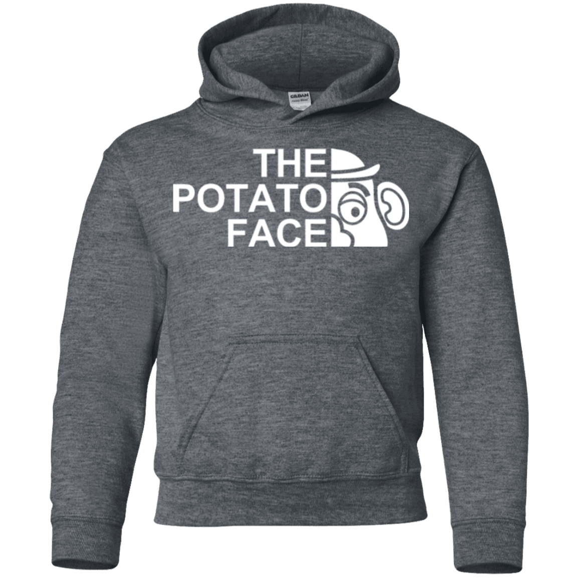 Sweatshirts Dark Heather / YS The Potato Face Youth Hoodie