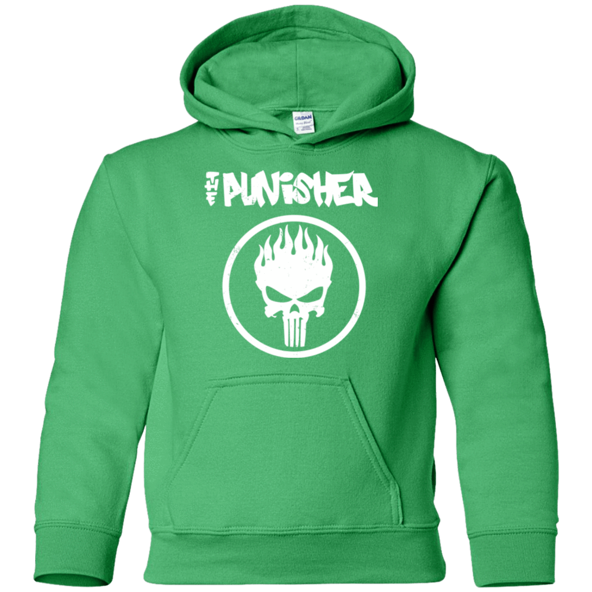 Sweatshirts Irish Green / YS The Punisher Youth Hoodie