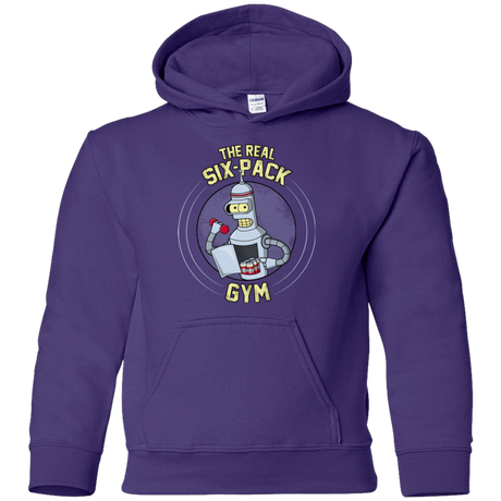 Sweatshirts Purple / YS The Real Six Pack Youth Hoodie
