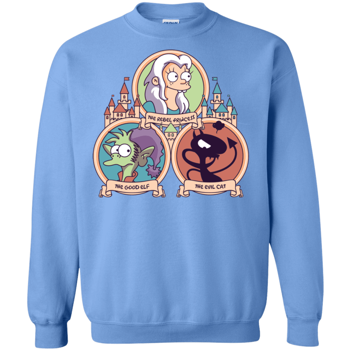 Sweatshirts Carolina Blue / S The Rebel, the Good and Evil Cat Crewneck Sweatshirt