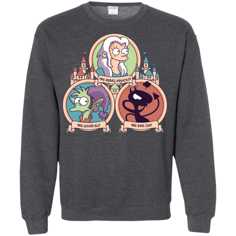 Sweatshirts Dark Heather / S The Rebel, the Good and Evil Cat Crewneck Sweatshirt