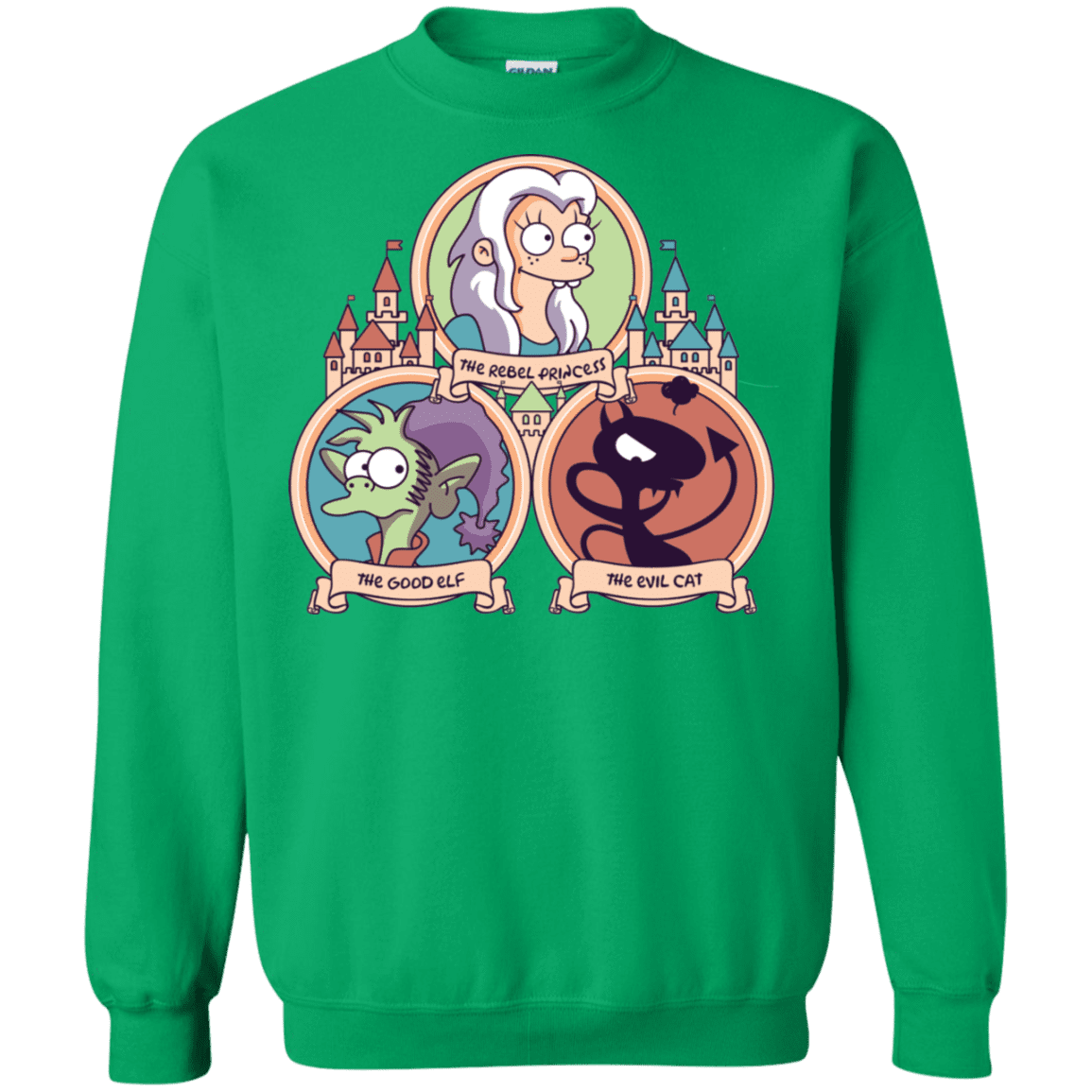 Sweatshirts Irish Green / S The Rebel, the Good and Evil Cat Crewneck Sweatshirt