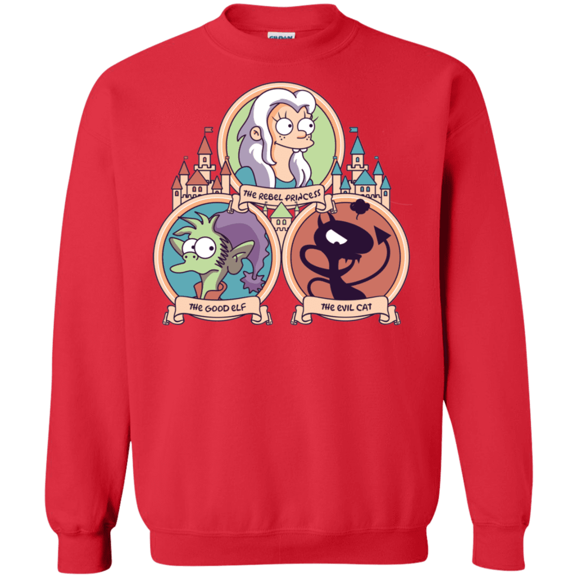 Sweatshirts Red / S The Rebel, the Good and Evil Cat Crewneck Sweatshirt