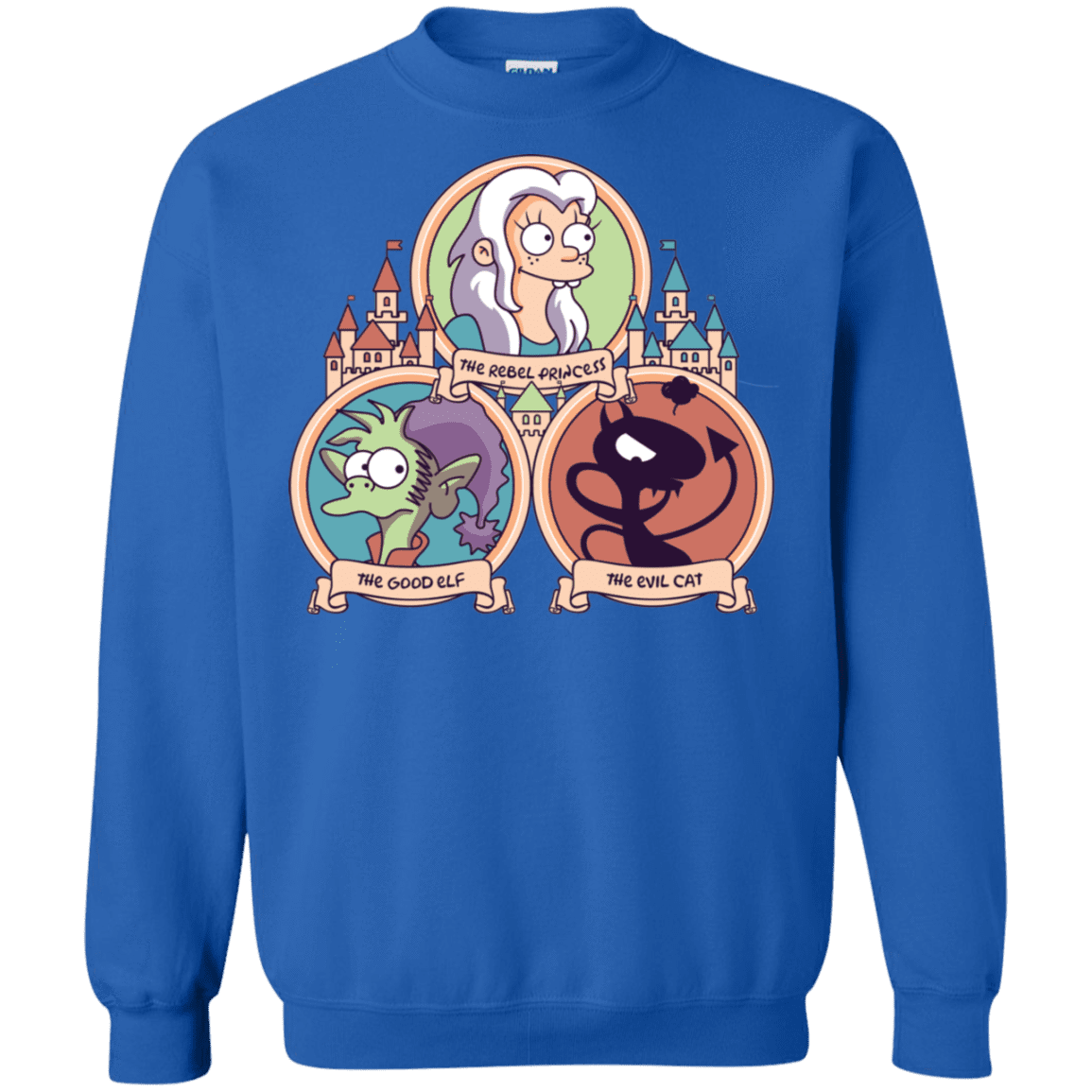 Sweatshirts Royal / S The Rebel, the Good and Evil Cat Crewneck Sweatshirt