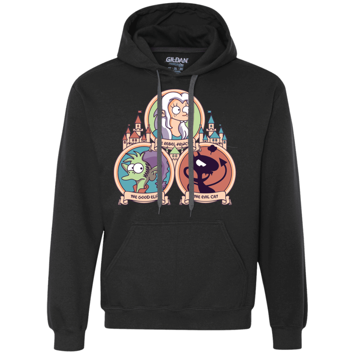 Sweatshirts Black / S The Rebel, the Good and Evil Cat Premium Fleece Hoodie