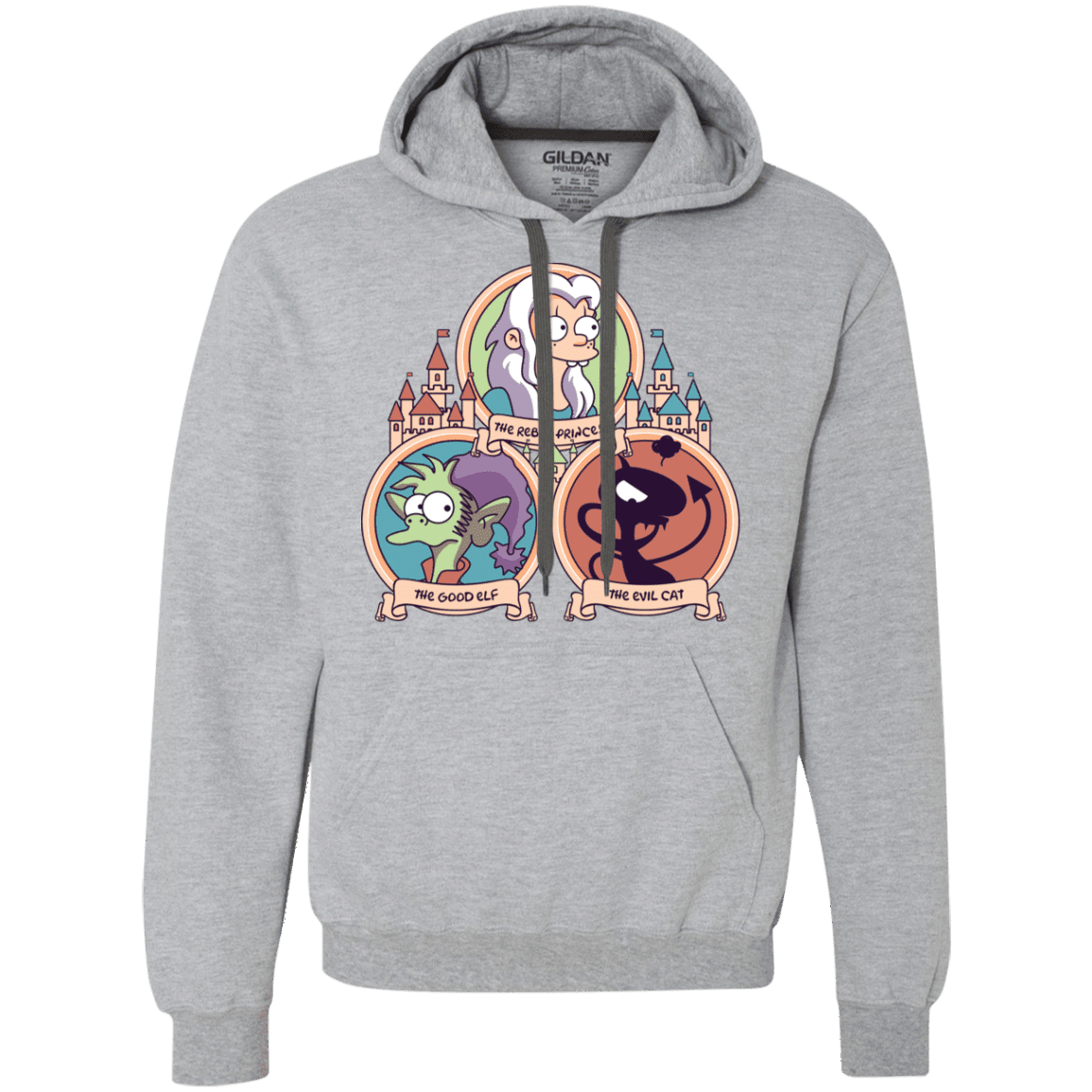 Sweatshirts Sport Grey / S The Rebel, the Good and Evil Cat Premium Fleece Hoodie