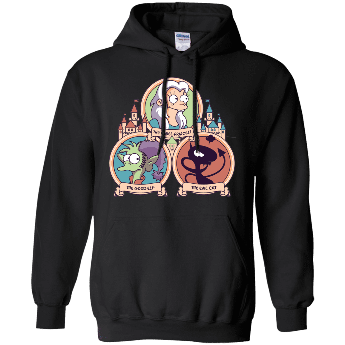 Sweatshirts Black / S The Rebel, the Good and Evil Cat Pullover Hoodie