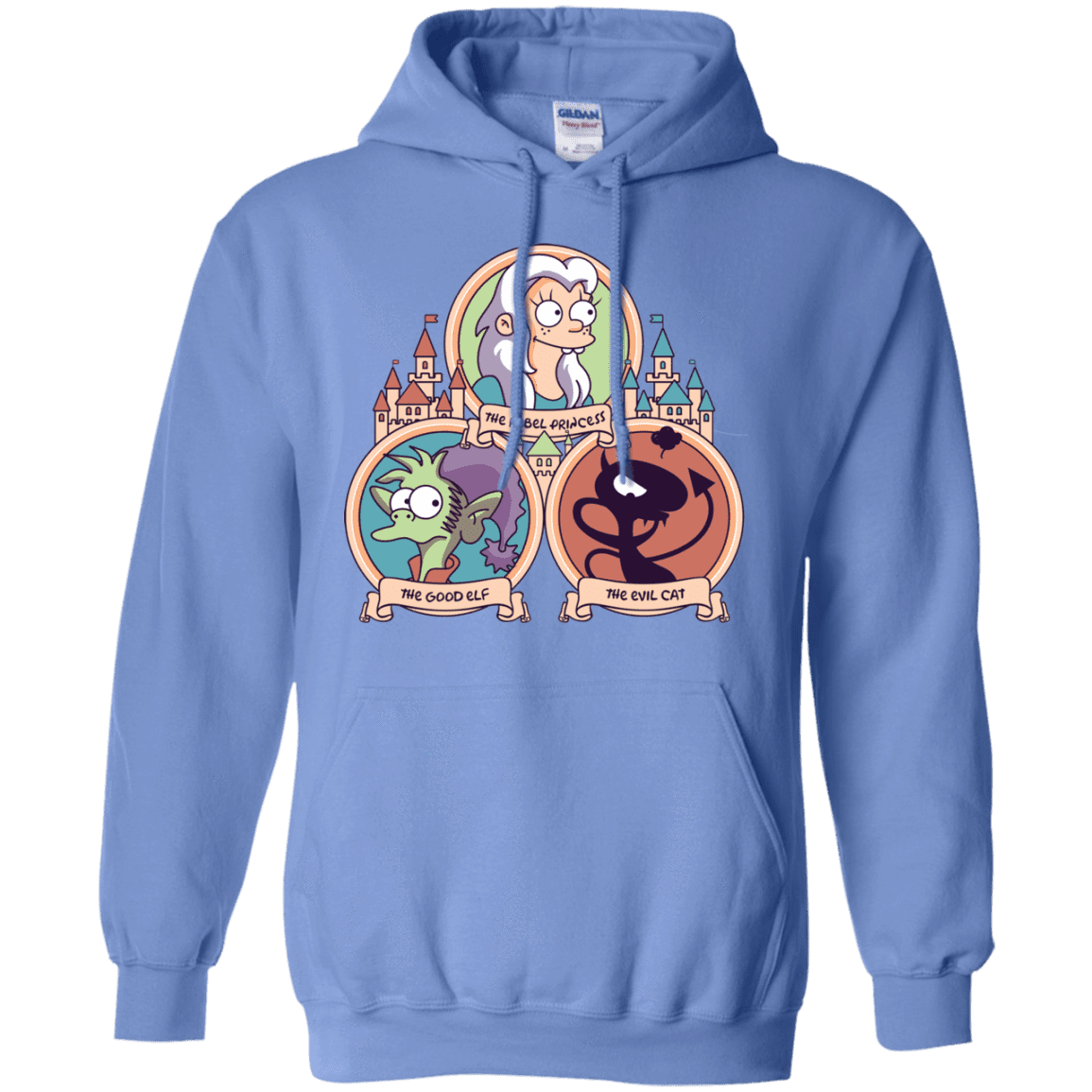 Sweatshirts Carolina Blue / S The Rebel, the Good and Evil Cat Pullover Hoodie