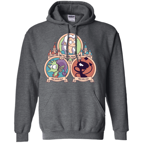 Sweatshirts Dark Heather / S The Rebel, the Good and Evil Cat Pullover Hoodie