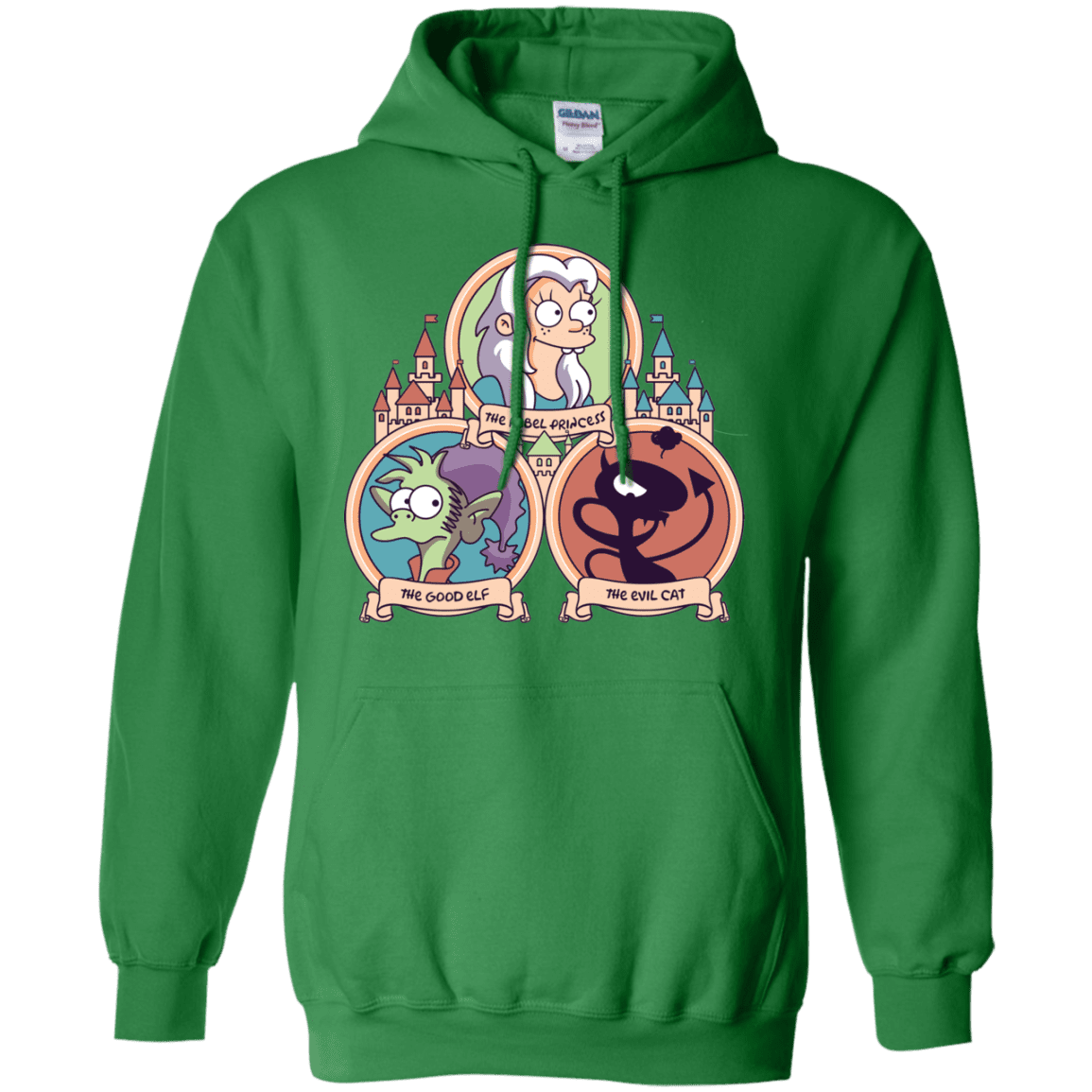 Sweatshirts Irish Green / S The Rebel, the Good and Evil Cat Pullover Hoodie