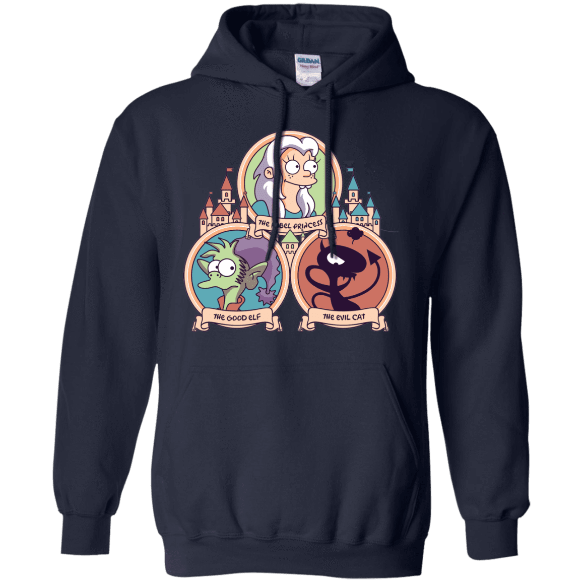 Sweatshirts Navy / S The Rebel, the Good and Evil Cat Pullover Hoodie