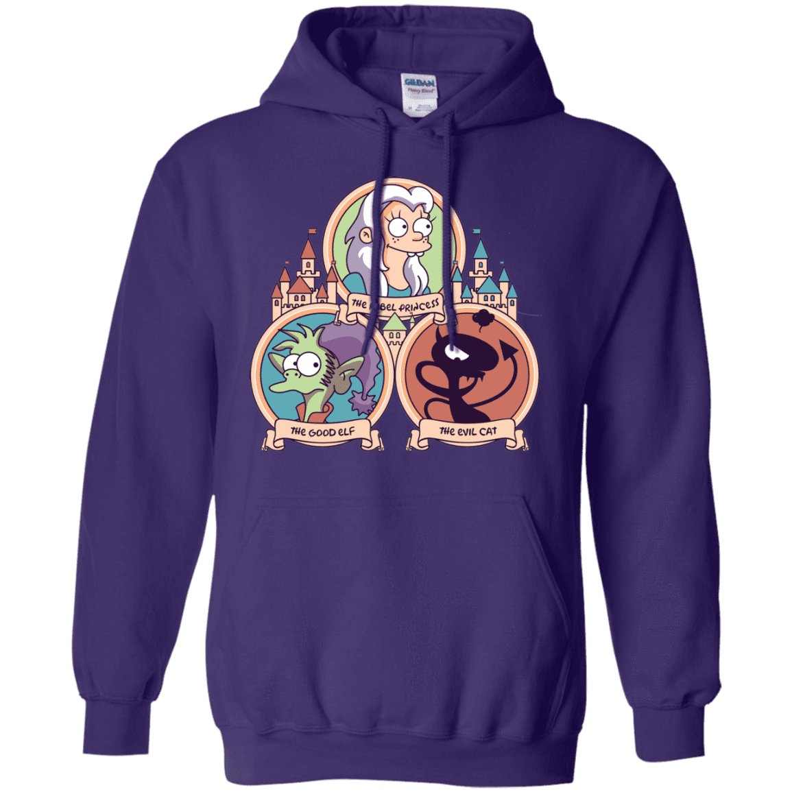 Sweatshirts Purple / S The Rebel, the Good and Evil Cat Pullover Hoodie