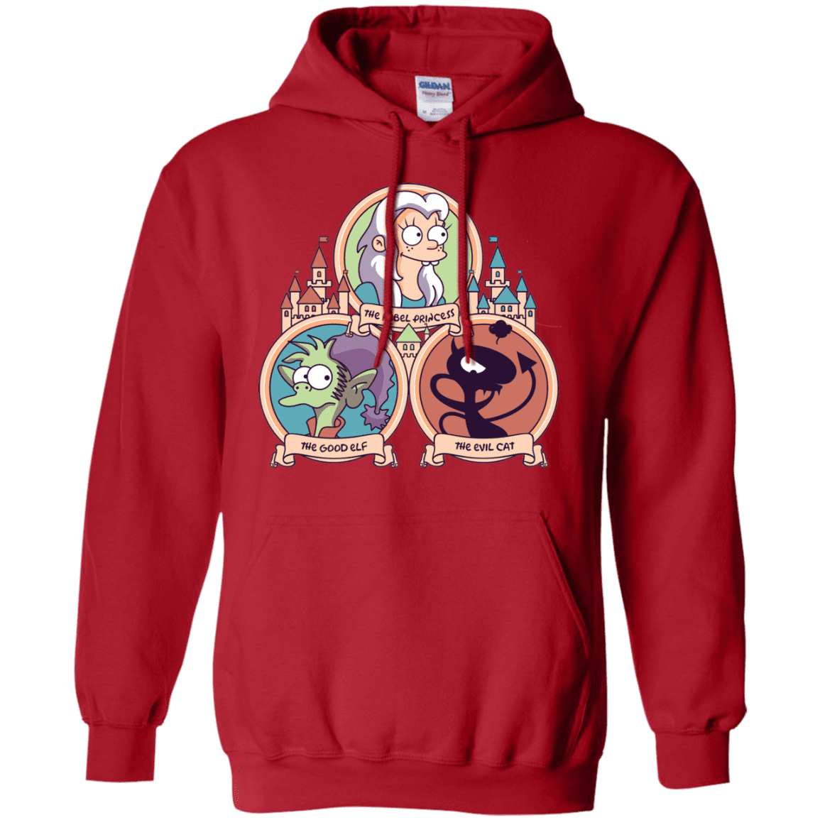 Sweatshirts Red / S The Rebel, the Good and Evil Cat Pullover Hoodie