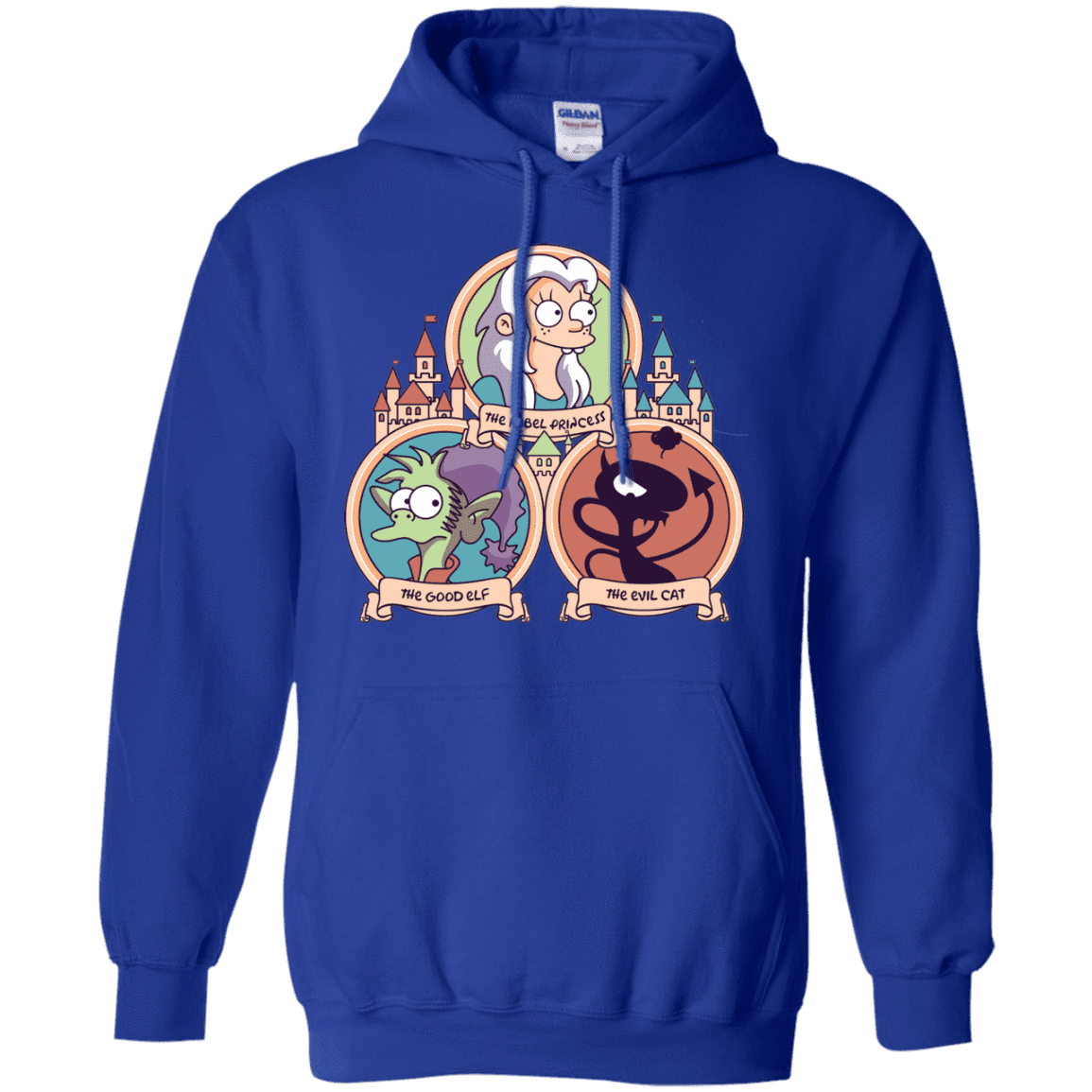 Sweatshirts Royal / S The Rebel, the Good and Evil Cat Pullover Hoodie