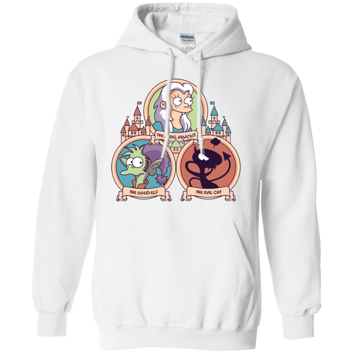 Sweatshirts White / S The Rebel, the Good and Evil Cat Pullover Hoodie