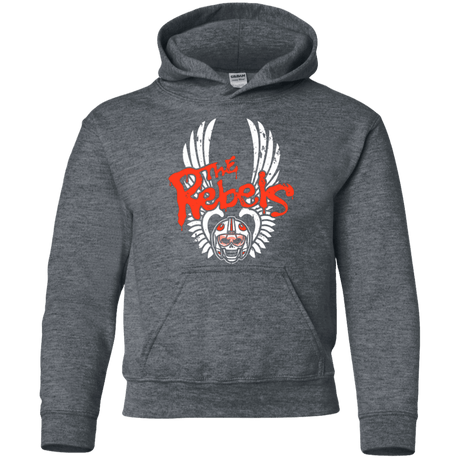 Sweatshirts Dark Heather / YS THE REBELS Youth Hoodie