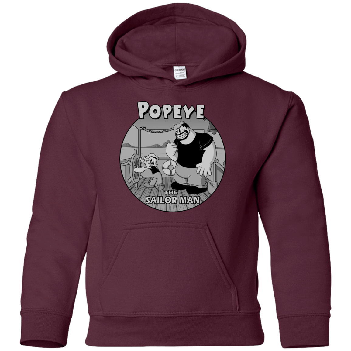 Sweatshirts Maroon / YS The Sailor Man Youth Hoodie
