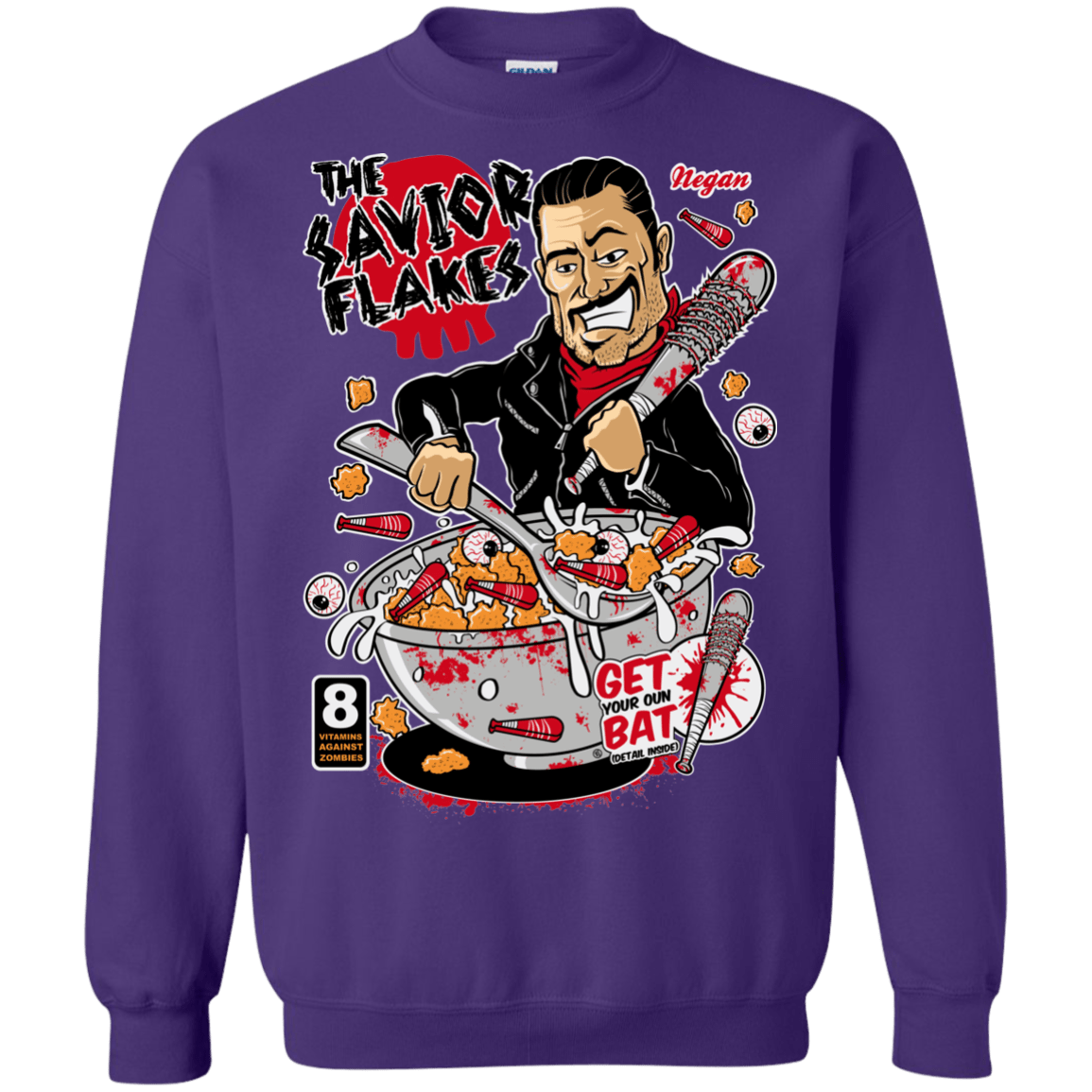 Sweatshirts Purple / S The Savior Flakes Crewneck Sweatshirt