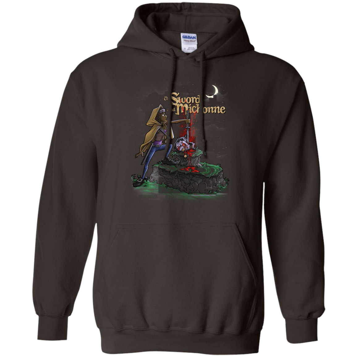 Sweatshirts Dark Chocolate / Small The Sword and Michonne Pullover Hoodie