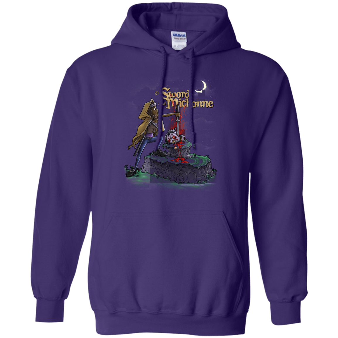 Sweatshirts Purple / Small The Sword and Michonne Pullover Hoodie